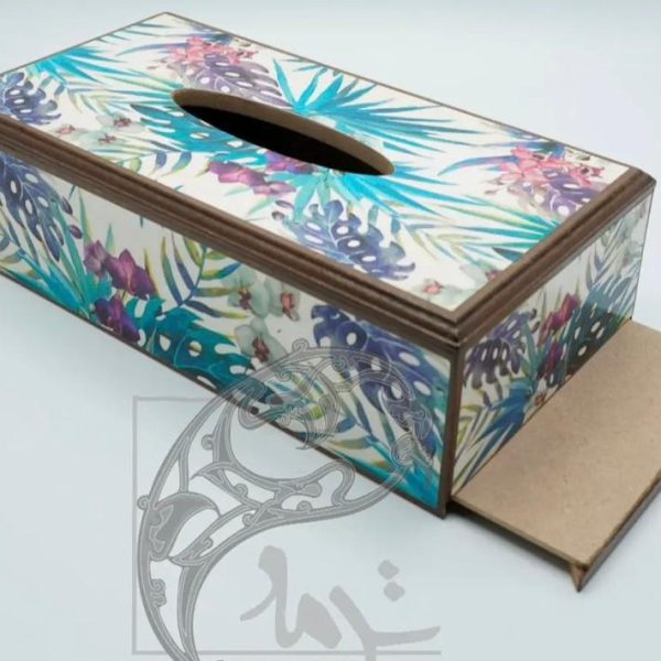 جعبه دستمال کاغذی چوبی هاوایی