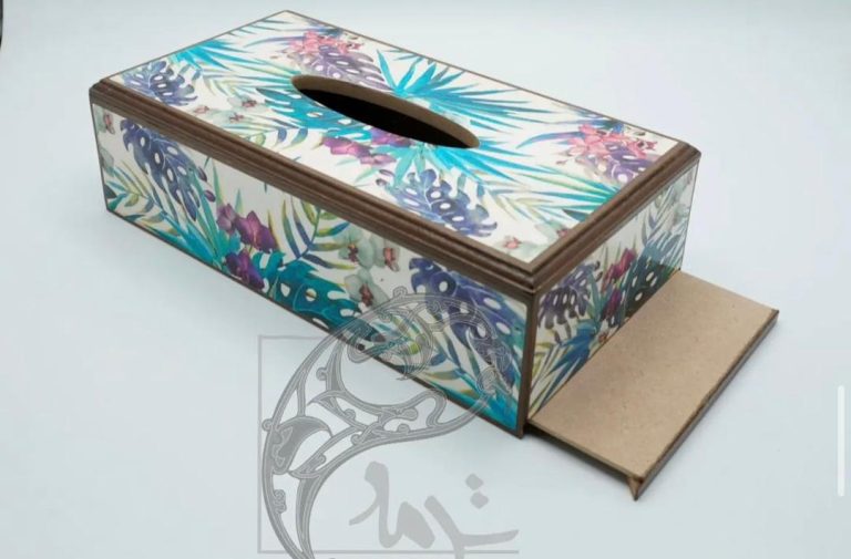 جعبه دستمال کاغذی چوبی هاوایی