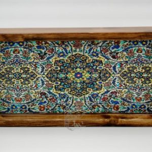 سینی چوبی رولت خوری کاشی مسجد شاه بازار تهران